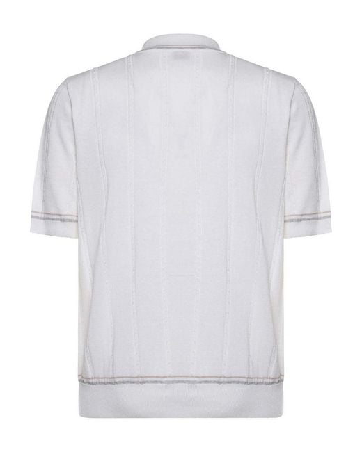 Eleventy White T-Shirts And Polos, Light, Sand Linen for men