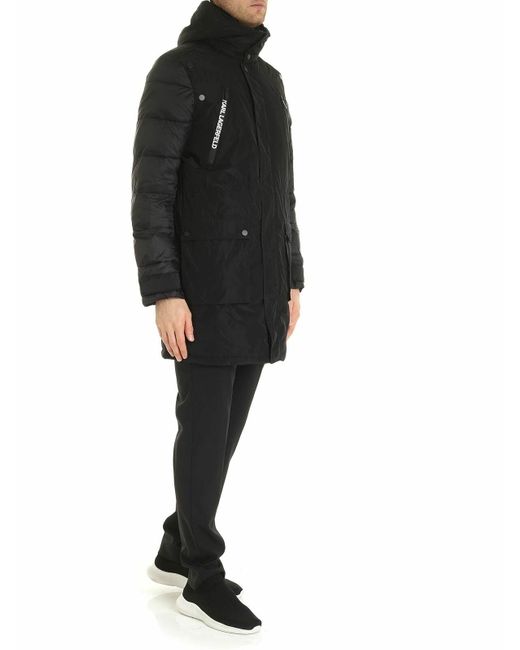 Karl Lagerfeld Black Hoodie Jacket for men