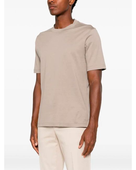Brunello Cucinelli Natural Jersey T-Shirt for men