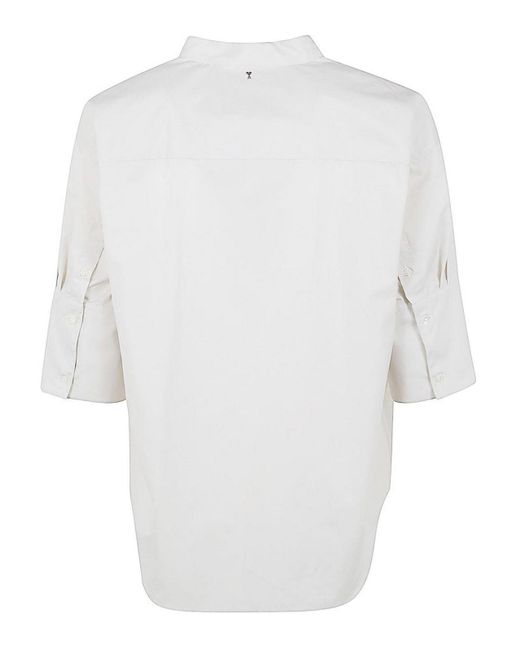 AMI White Darin Collar Shirt for men
