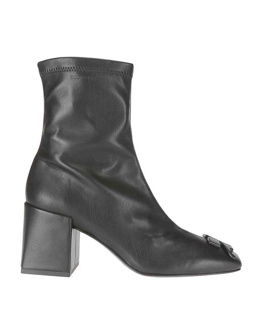 Courreges Black Ankle Boots