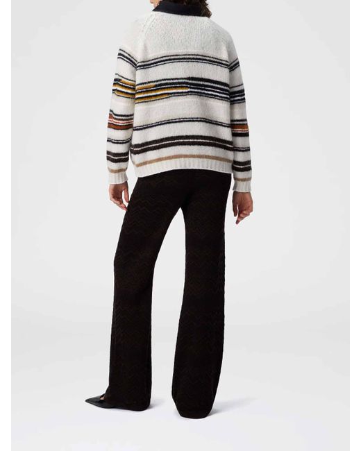Missoni Gray Striped Cutle Sweater