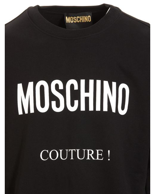 Moschino Black Cotton Sweatshirt for men