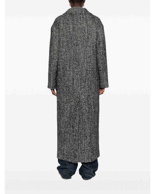 Tagliatore Gray Single-Breasted Coat