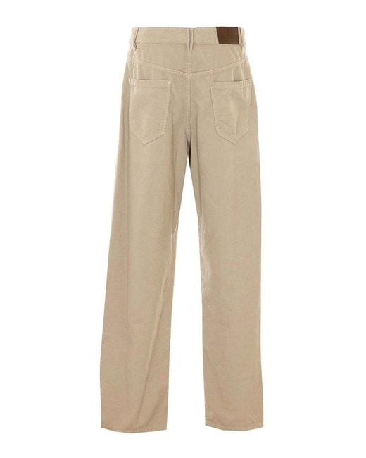 Brunello Cucinelli Natural Velvet Pants