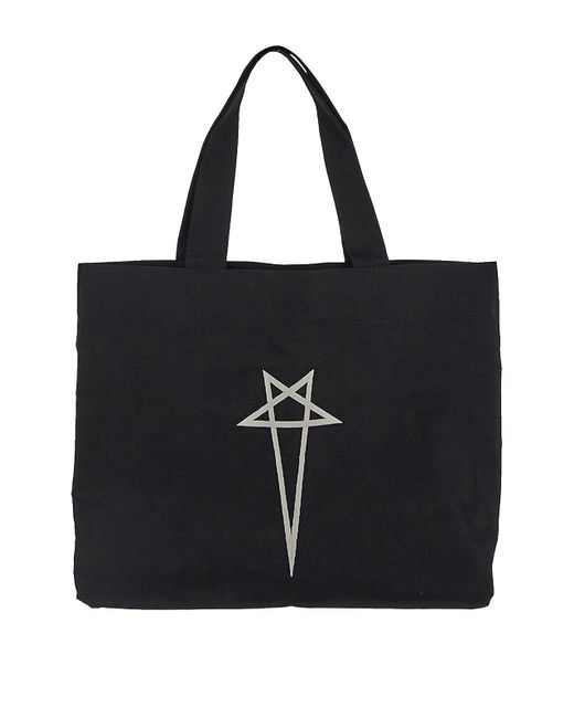 Rick Owens Black Canvas Beach Bag