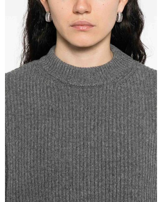 Jil Sander Gray Wool Crewneck Jumper