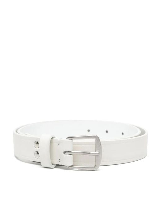 Ann Demeulemeester White Leather Belt