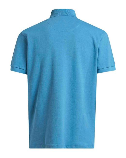Etro Blue Light Cotton Pique Polo Shirt for men