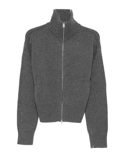 Extreme Cashmere Gray Cashmere Zipped Cardigan