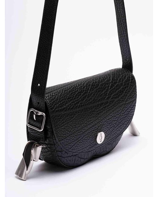 Burberry Black Small 'Chess' Leather Satchel Bag