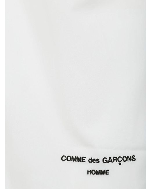 Comme Des Garcons Hommes Plus White Iconic Cotton Shirt With Logo for men