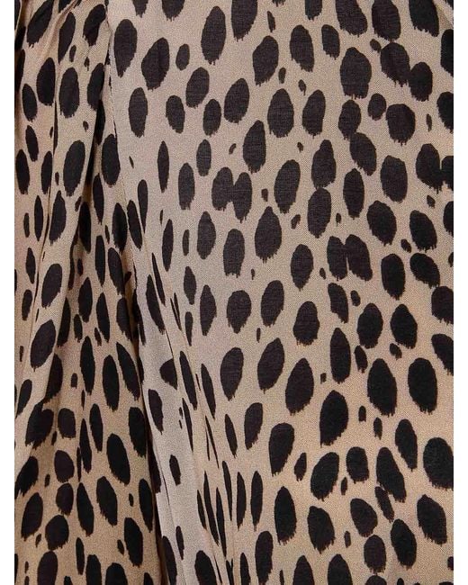 Rixo Brown Izzy Dress Antelope Spot