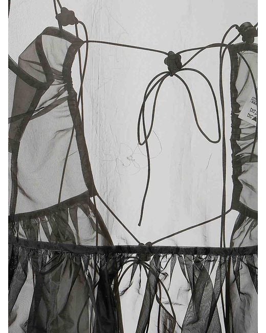 CECILIE BAHNSEN Gray Minimalist Long Dress