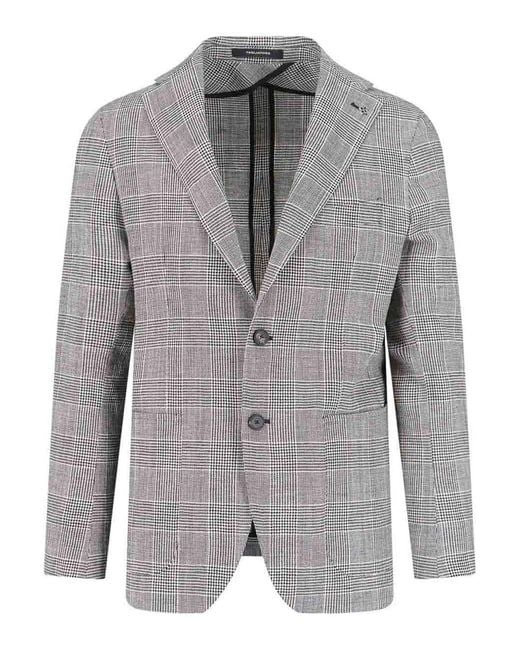 Tagliatore Gray Single-Breasted Blazer for men