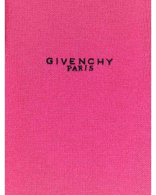 Givenchy Pink Wool And Cashmere Polo Shirt