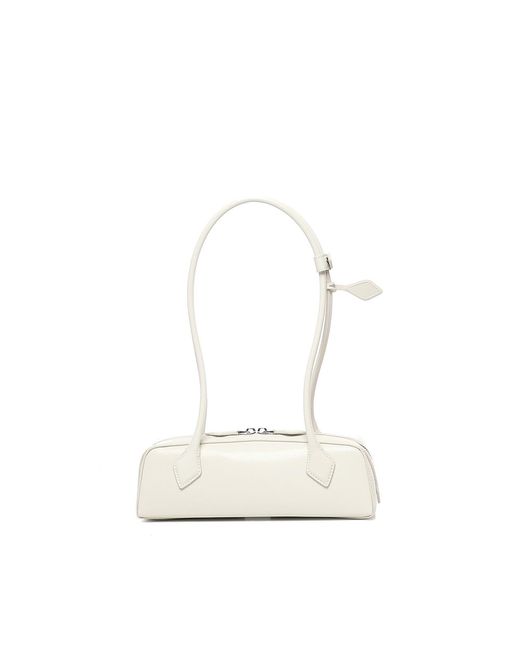 Alaïa White Le Teckel Small Leather Shoulder Bag