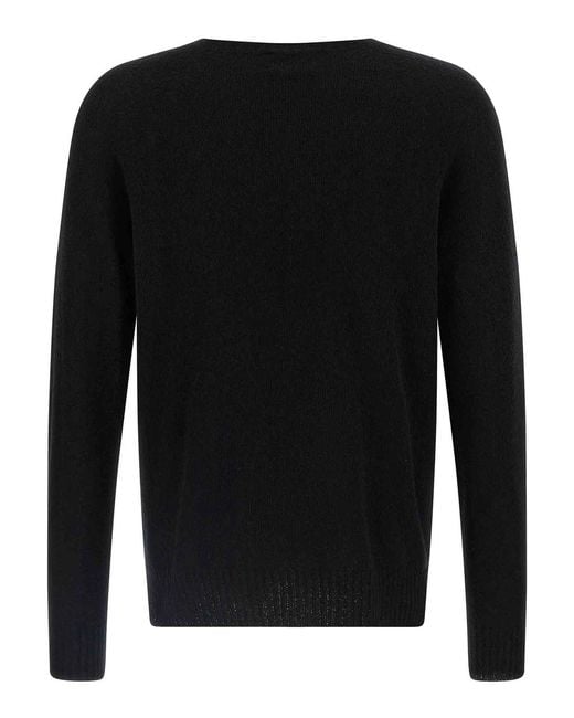 Ma'ry'ya Black Spongy Effect Sweater for men