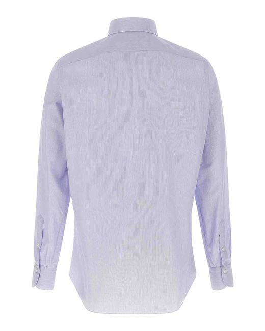 Finamore 1925 Purple Luigi Shirt for men