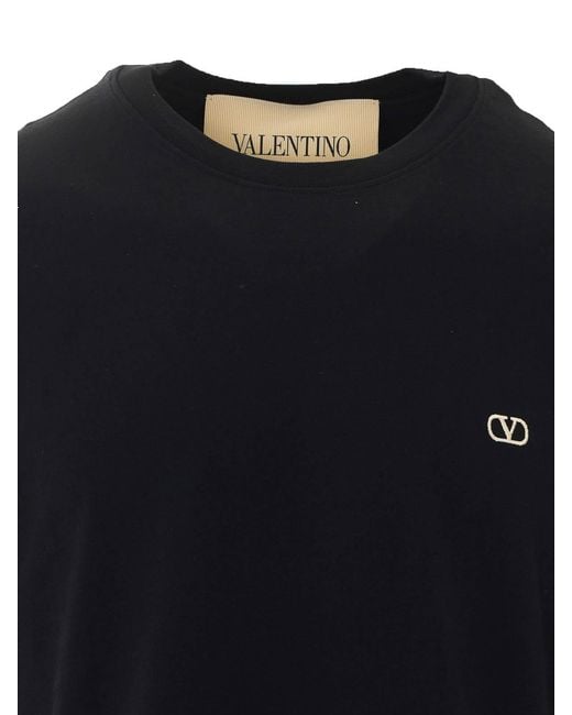 Valentino Garavani Black Vlogo Siganture T-Shirt for men