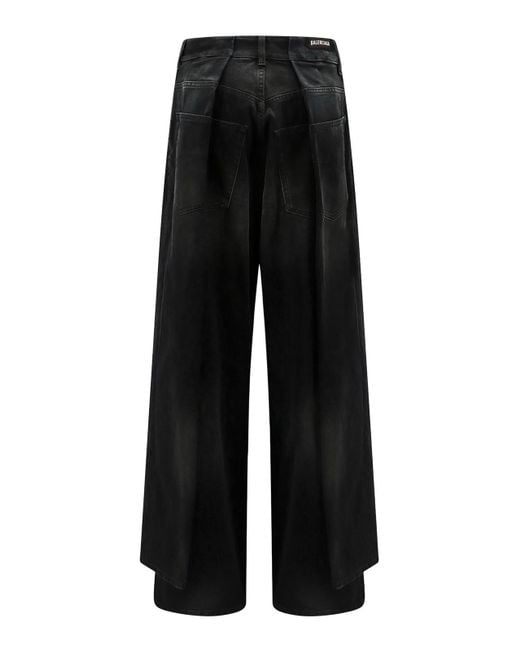 Balenciaga Black Double Side Grey Denim Trouser