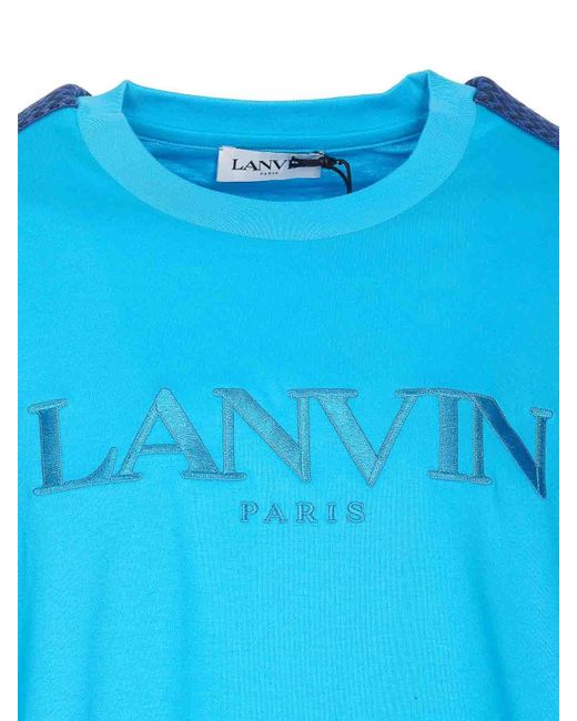Lanvin Blue T-shirt Crewneck for men