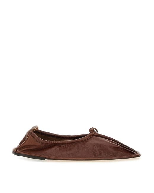 Hereu Brown Leather Flats