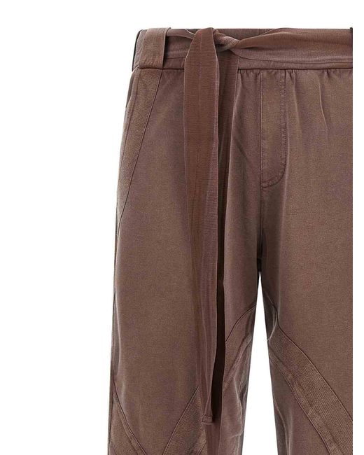 The Attico Brown Front Split Pants