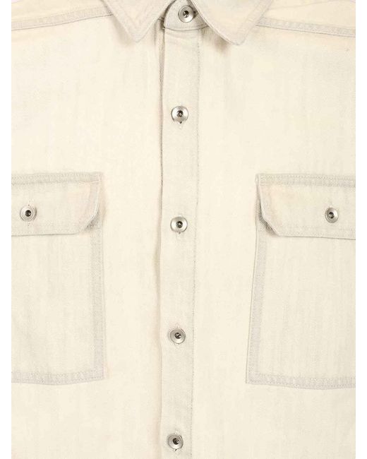 Rick Owens Natural Jumbo Tommy Sleeveless Shirt for men