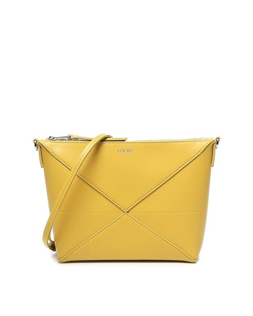 Loewe Yellow Puzzle Fold Clutch