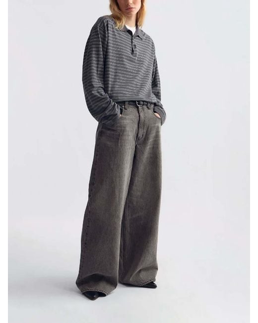 Nili Lotan Gray 'Foley' Polo Neck