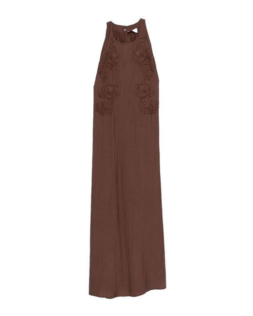 ERMANNO FIRENZE Brown Long Dress