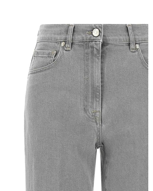 Peserico Gray Stretch Jeans