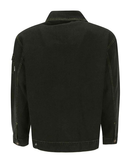 Rassvet (PACCBET) Black Denim Jacket With Stitching Detail for men