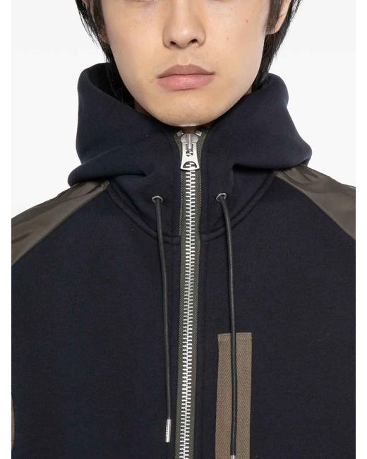 Sacai Black Sponge Sweat Hoodie for men