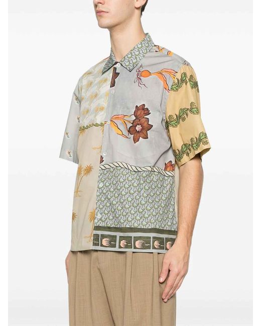 Paul Smith Gray Printed Cotton Shirt for men