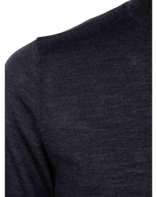 FILIPPO DE LAURENTIIS Blue Long Sleeves Merinos Turtleneck for men