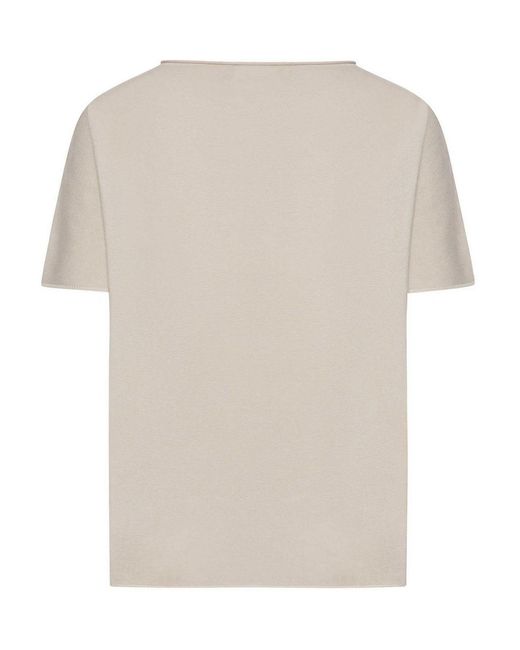 Nome Natural Cotton Sweater With Wide Neckline