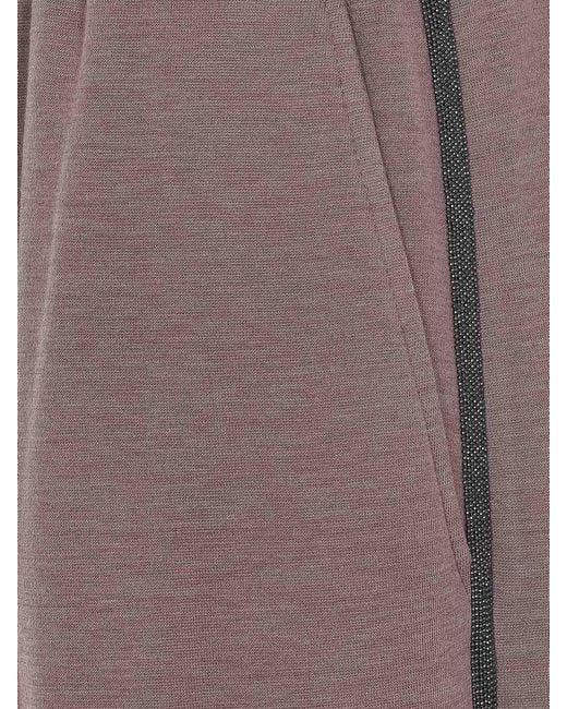 Brunello Cucinelli Purple Monile Track Pants