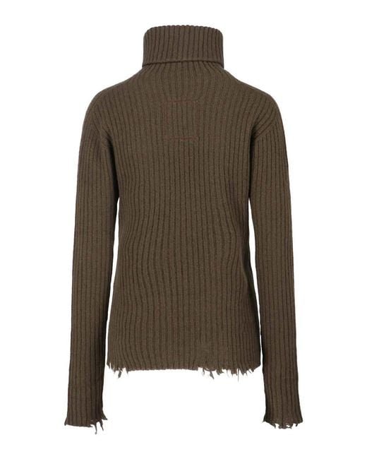 Uma Wang Green High Neck Sweater