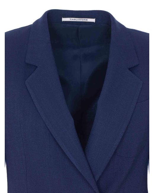 Tagliatore Blue J-Nayade Double Breasted Jacket