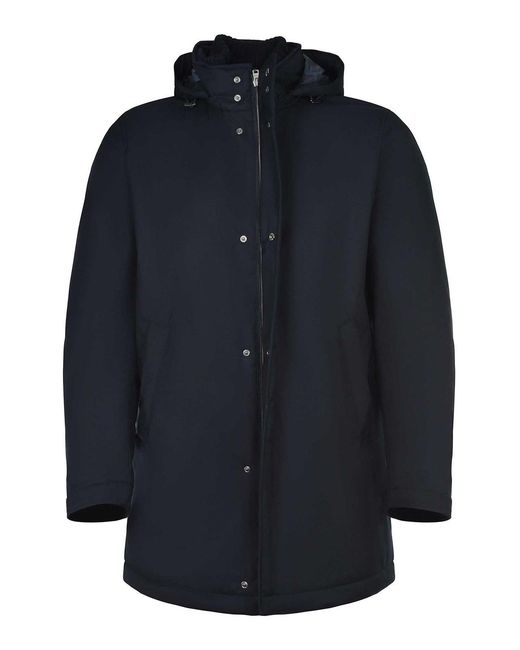 Herno Blue Down Jacket Made Of Technical Fabric for men