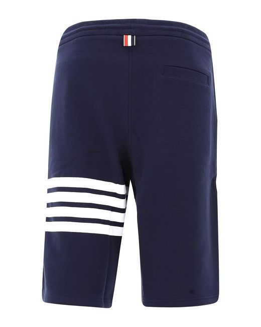 Thom Browne Blue Engineered 4-Bar Shorts for men
