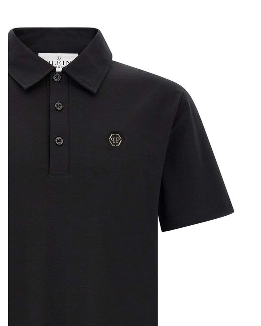 Philipp Plein Black Classic Polo Shirt for men