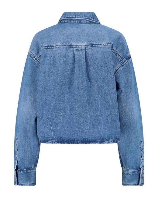 Alexander Wang Blue Crop Shirt