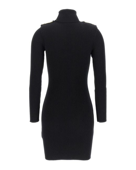 Elisabetta Franchi Black Chain Detail Dress