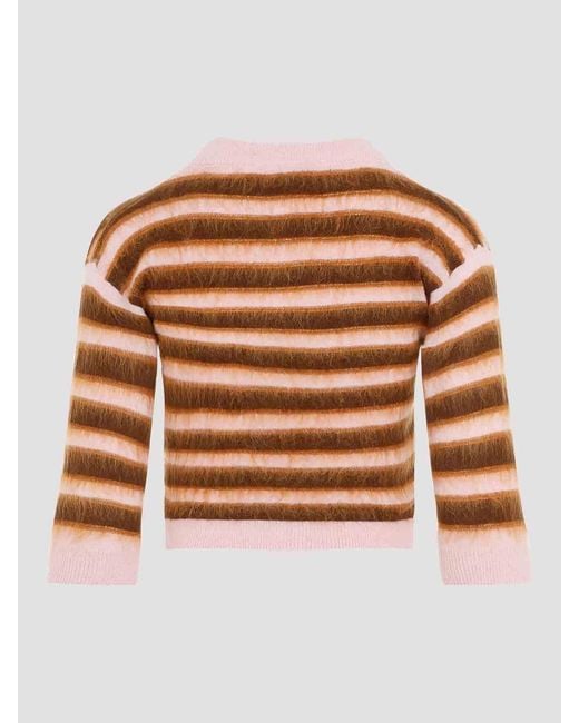 Marni Brown Virgin Wool Cardigan
