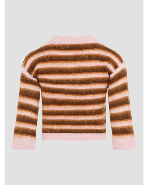 Marni Brown Virgin Wool Cardigan