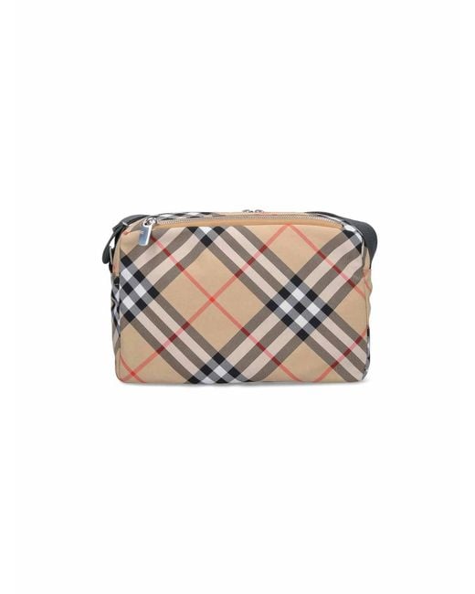 Burberry White Check Shoulder Bag for men