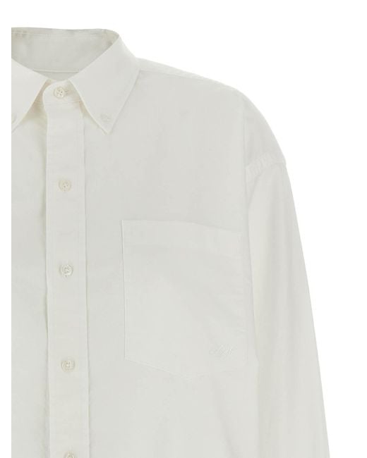 T By Alexander Wang White Oxford Cotton Boyfriend Shirt